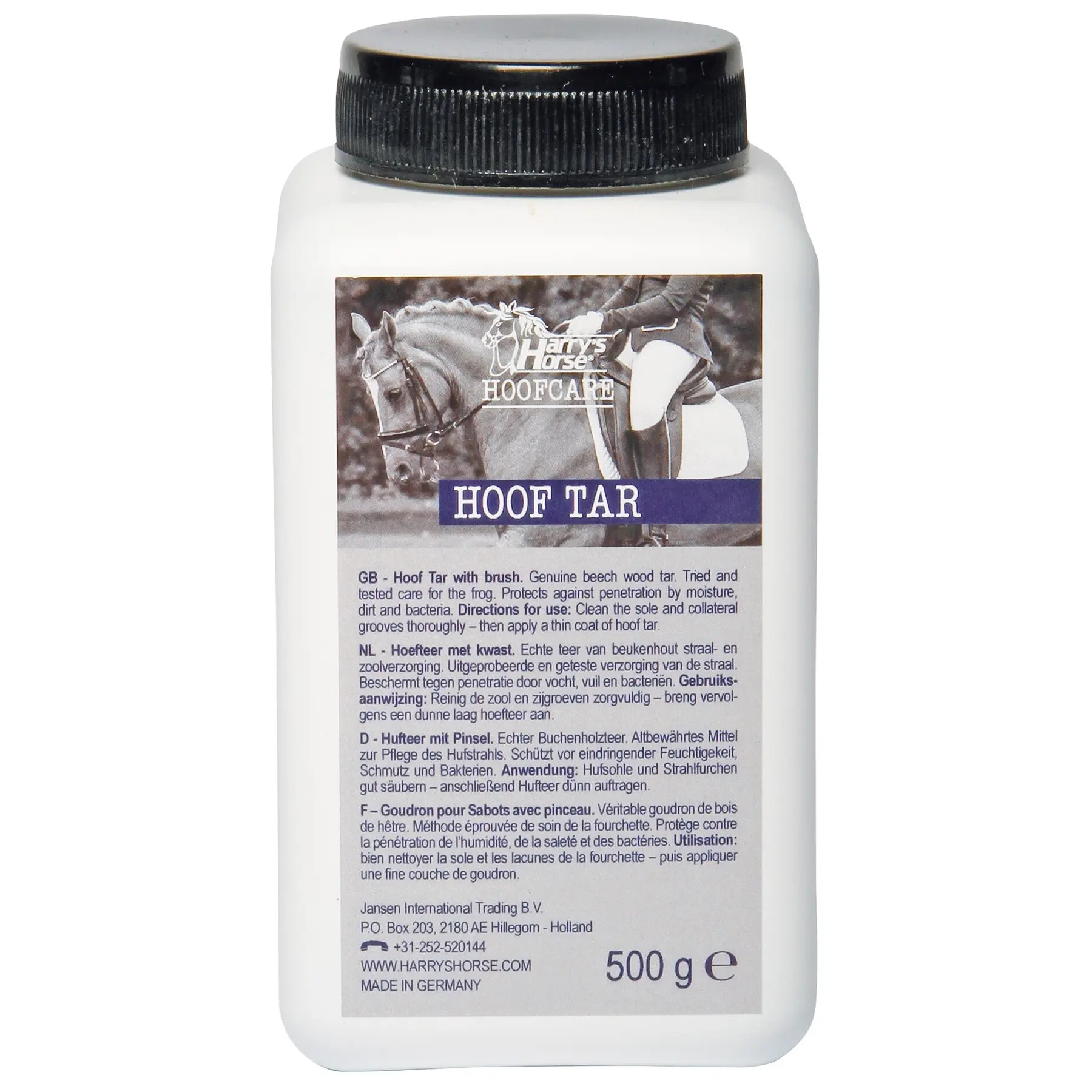 Harry's Horse Blanc Tar For Horse Hooves With Brush