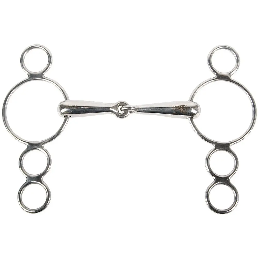 Meilleurs prix pour Mors 4 anneaux pour cheval simple brisure Harry's Horse 19 mm
