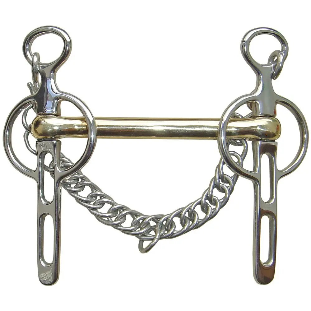 Mors Liverpool pour cheval avec 2 passages de rênes Harry's Horse 14 mm