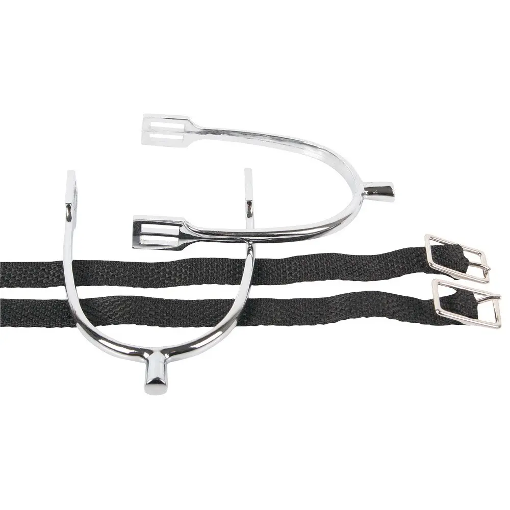 Harry's Horse Girls Argenté Spur Prince Of Chromed Riding Galls With Strap