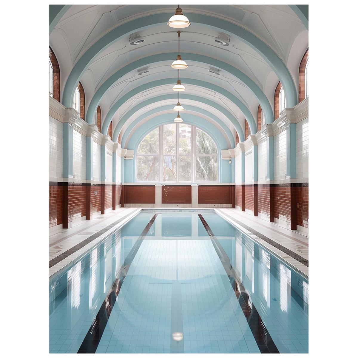 3760367936424 - Gemälde auf Acrylglas Vintage Pools 01 AI