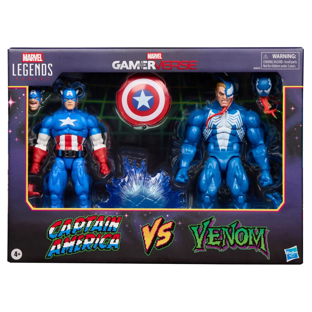 Figurine Hasbro Marvel Legends Series Gameverse Captain America & Venom (x2)