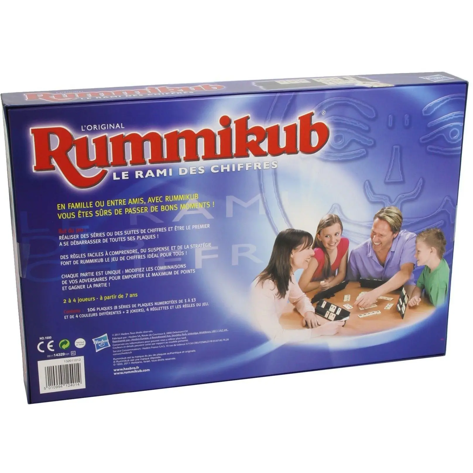 Juego De Mesa Rummikub Cifras De Hasbro | Clásico Familiar De Números | Crea Series Y Secuencias | 2-4 Jugadores | Desarrolla La Lógica Y La Estrategia | Regalo Educativo