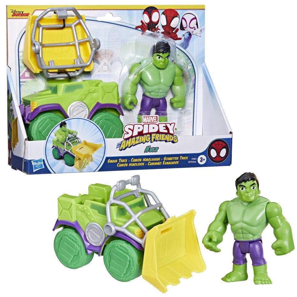 5010996221957 - Figurine Spidey and His Amazing Friends Set Wrecking truck + Hulk