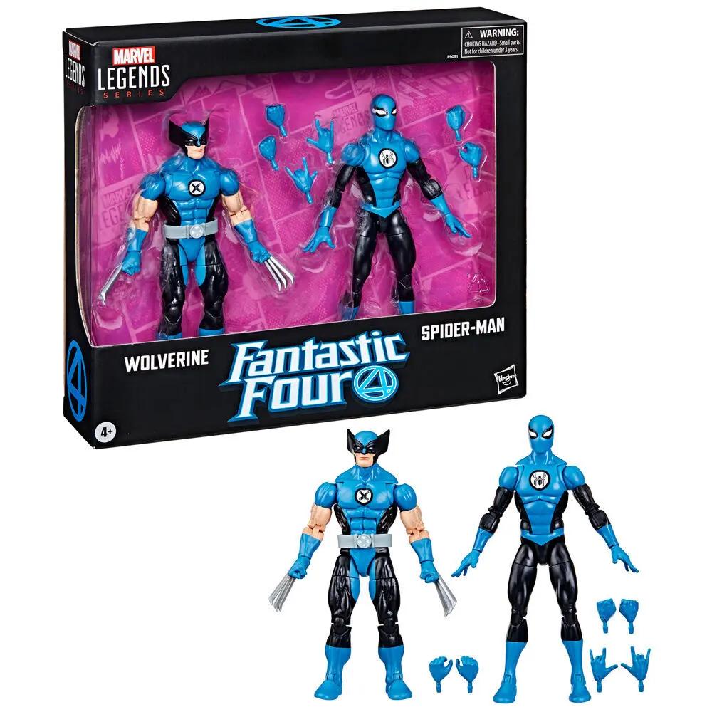 Figurine Hasbro Marvel Fantastic Four Wolverine Spiderman (x2