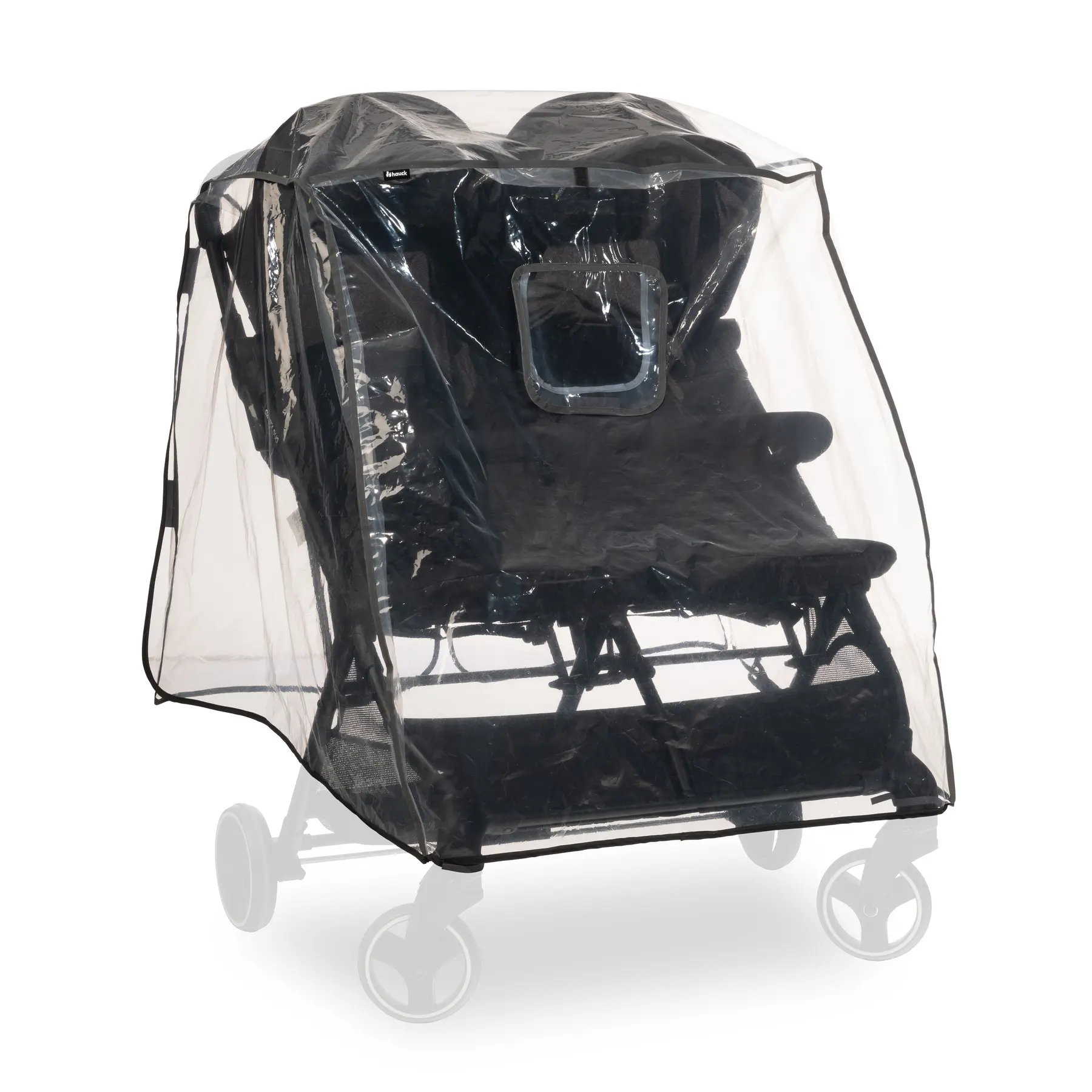 Regenhoes voor dubbele kinderwagen Hauck