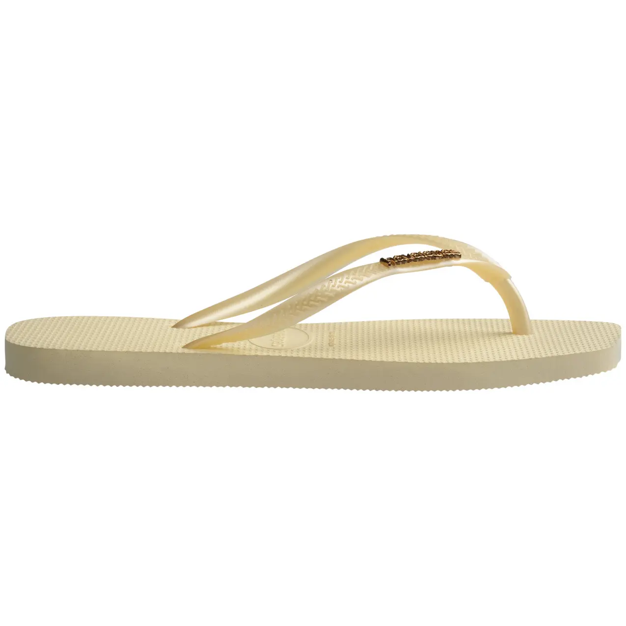 Infradito da donna  Slim Square Logo Metallic