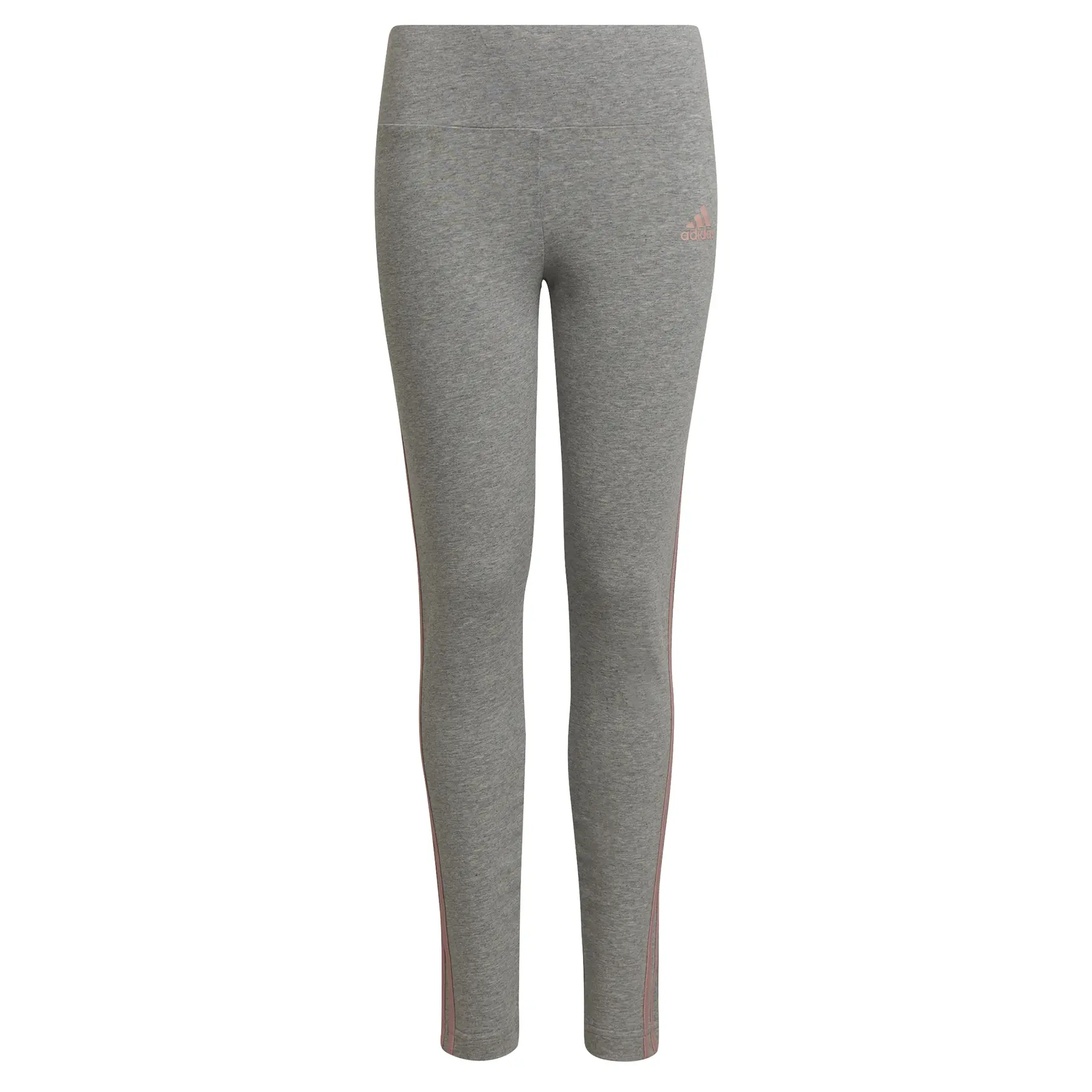 Adidas Femme Legging fille 3-Stripes Cotton, Gris, Taille 7/8 ans