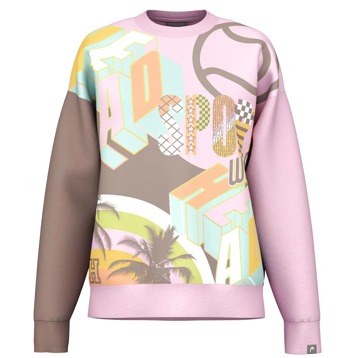 Rundhalsausschnitt Sweatshirt Head Motion Print