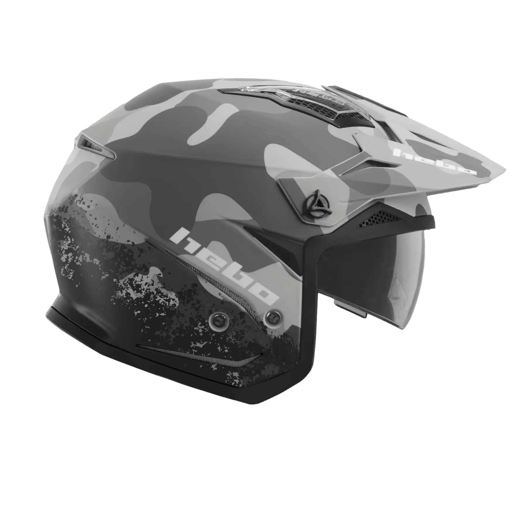 Motorrad Trialhelm mit Visier Hebo HTR -P01 V6