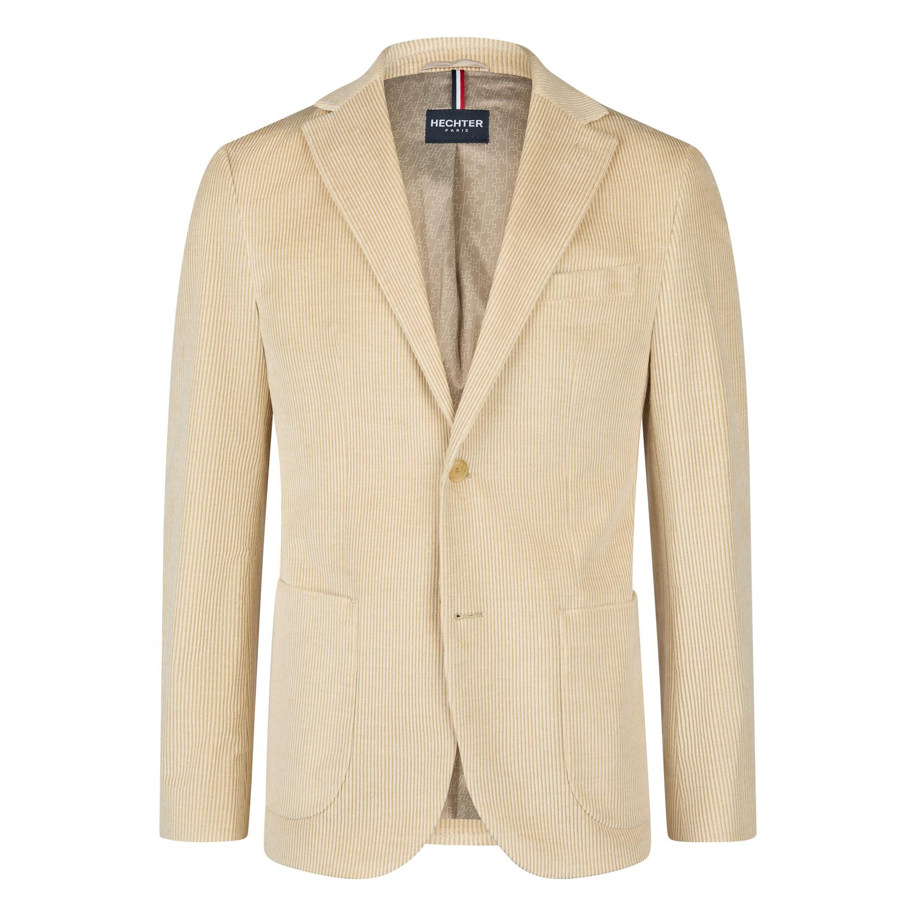 4062223602429 - Zweifarbige elastische Baumwollcordjacke Modern Fit