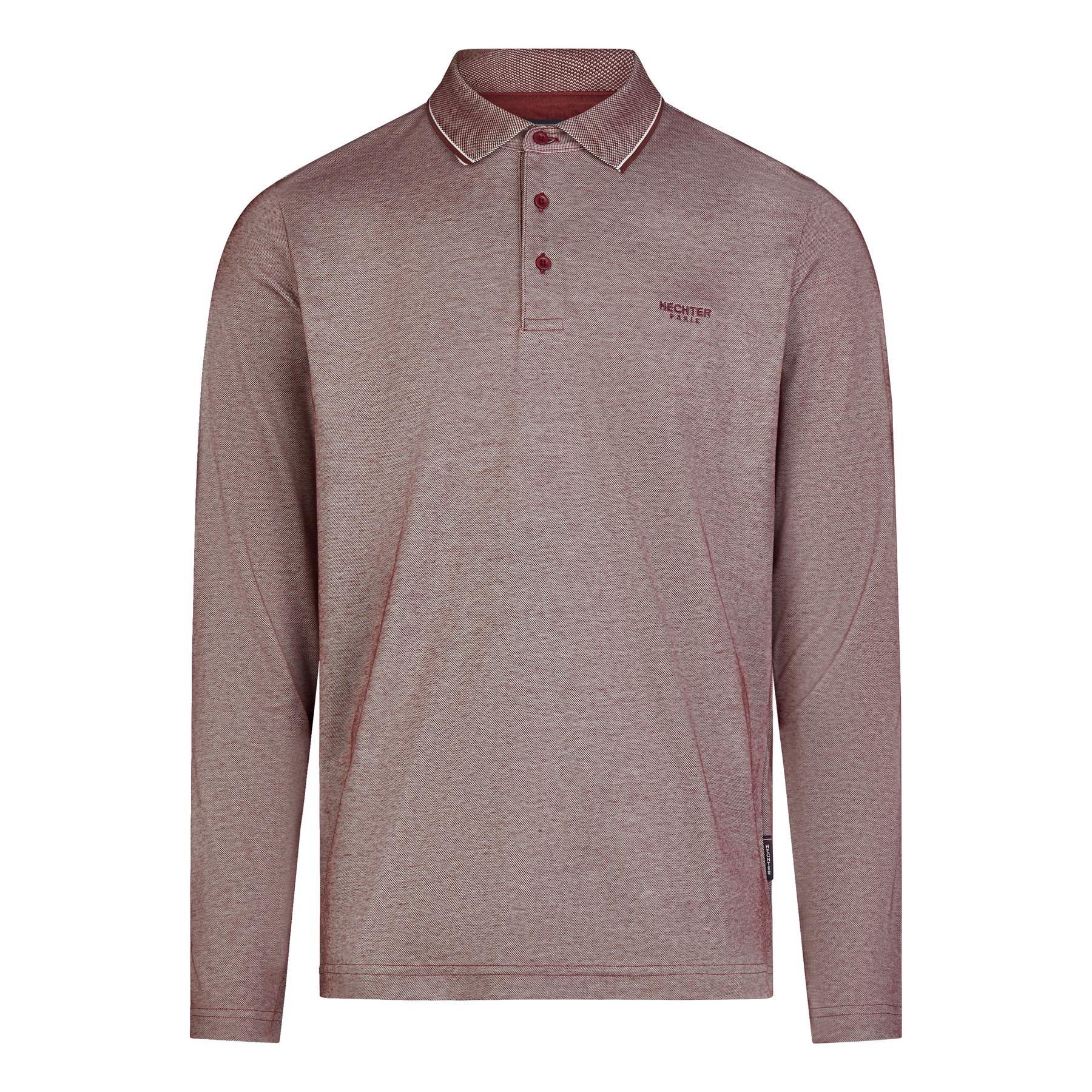 4062223663116 - Zweifarbiger Poloshirt mit langen Ärmeln Hechter