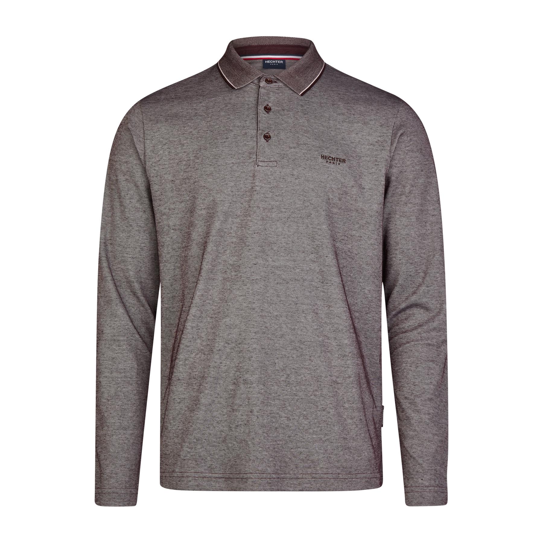 4062223663161 - Zweifarbiger Poloshirt mit langen Ärmeln Hechter