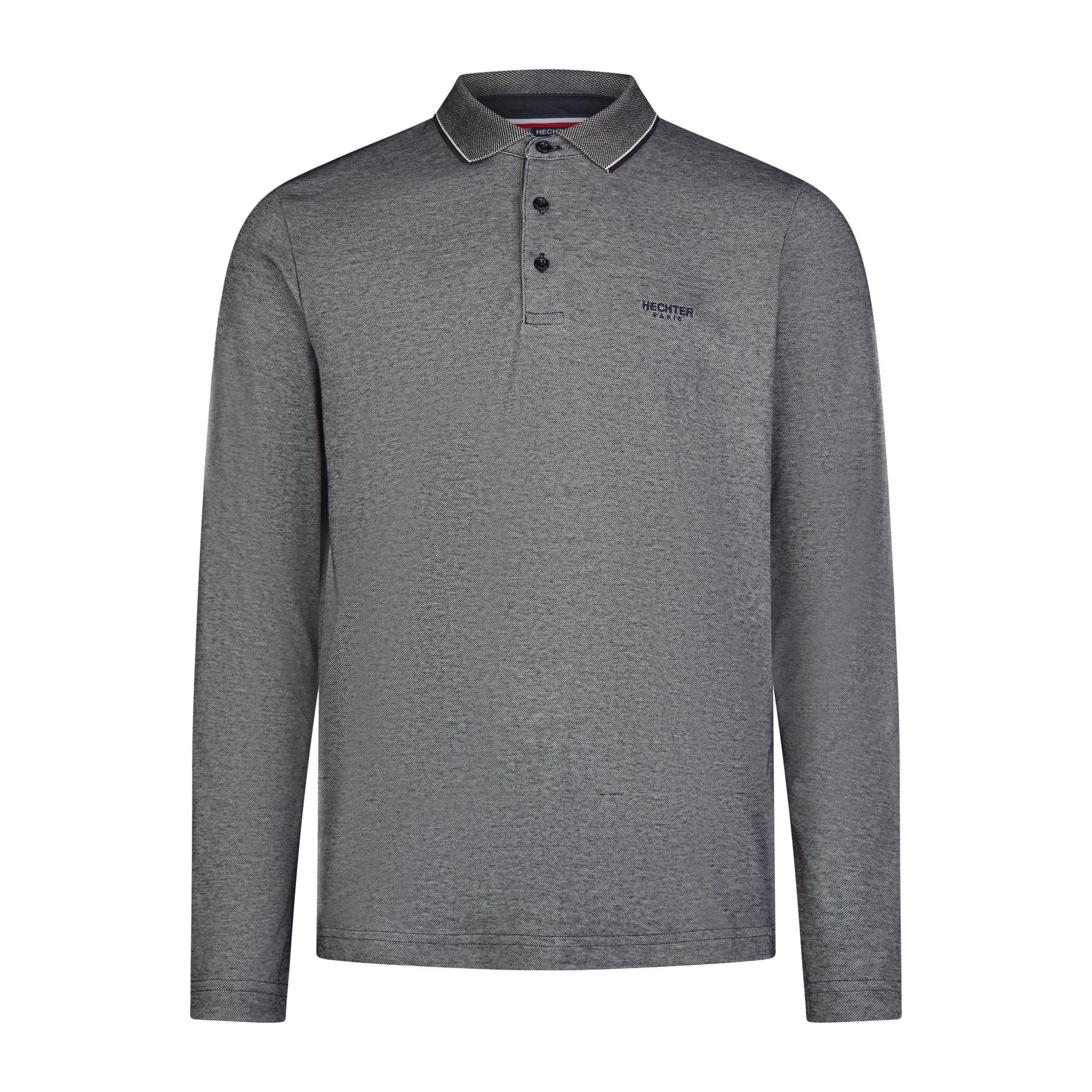 4062223663314 - Zweifarbiger Poloshirt mit langen Ärmeln Hechter