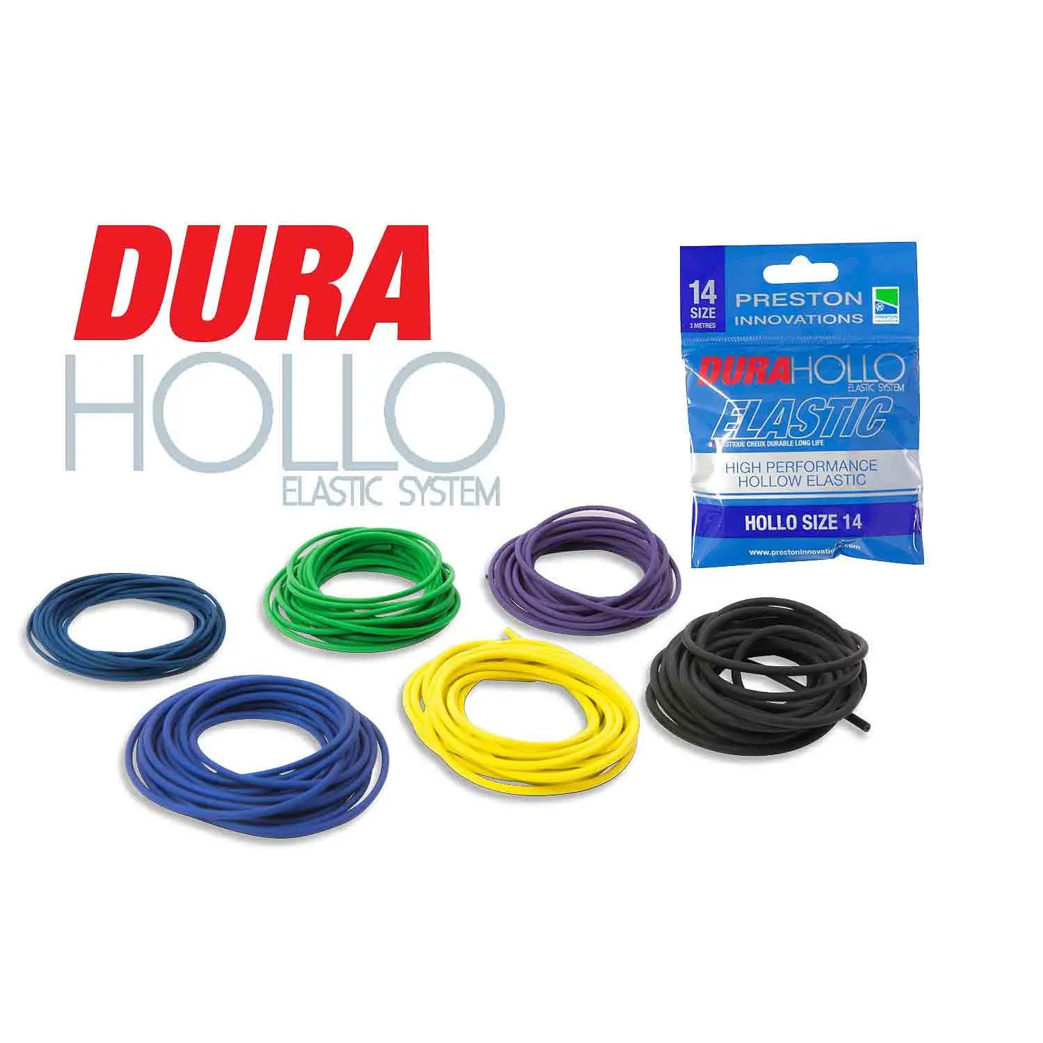 Gummiband Preston Dura Hollo Size 14 Perle Bleu