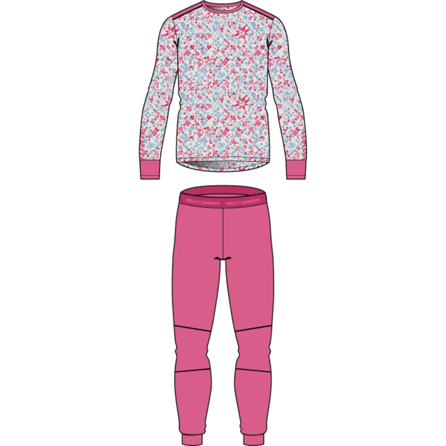 Child's base layer top and leggings set Helly Hansen Graphic Lifa