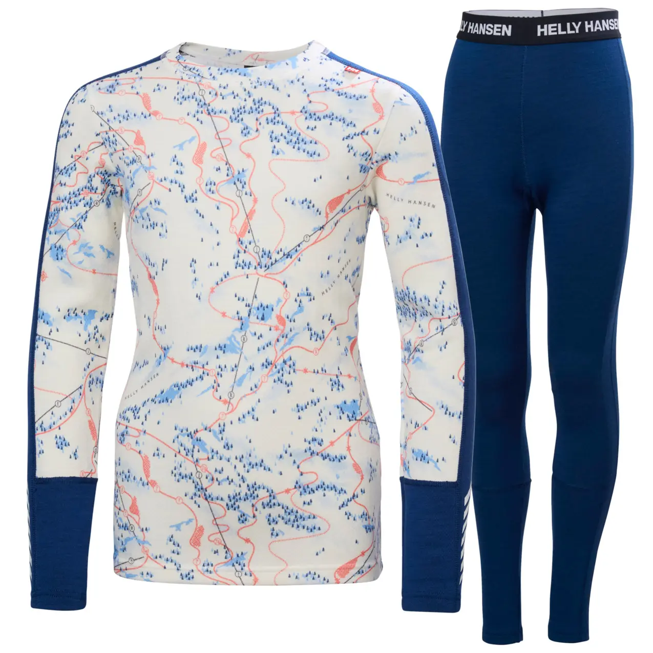 Child's base layer top and leggings set Helly Hansen Graphic Lifa