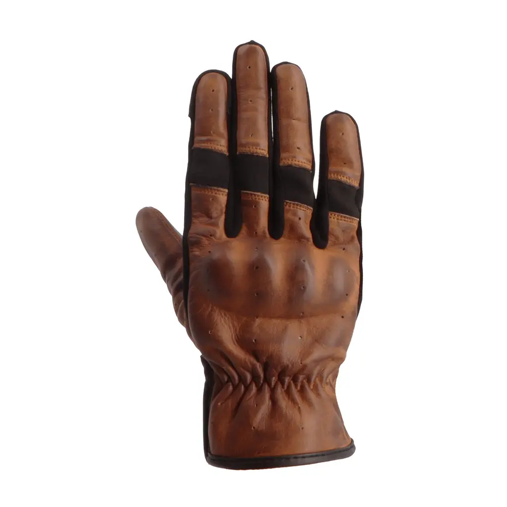 Gants cuir/textile femme Helstons Holy rouge/noir- T9