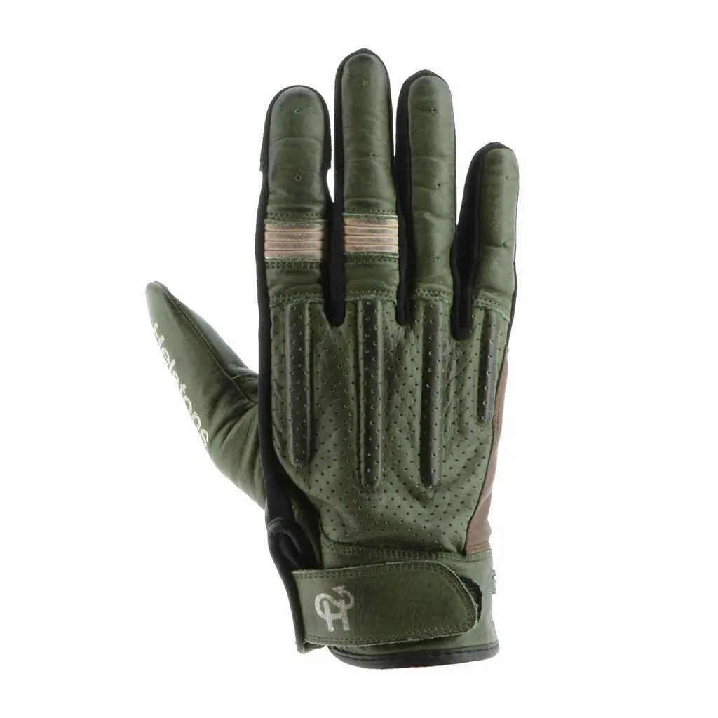 Gants cuir Helstons Leo Air kaki/marron- T10