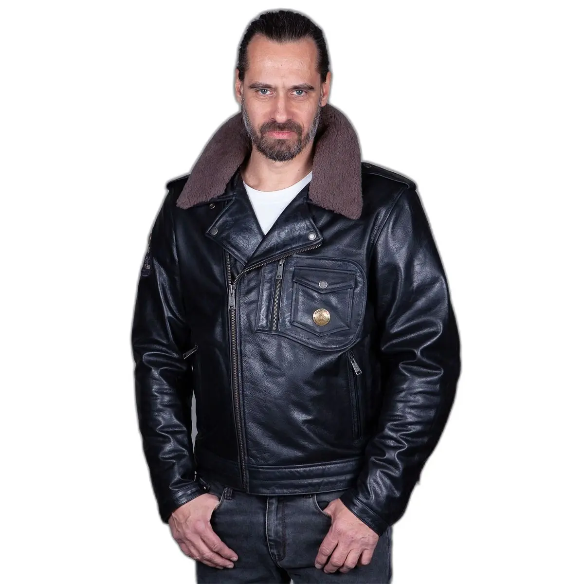 Motorrad-Lederjacke  Helstons Perco