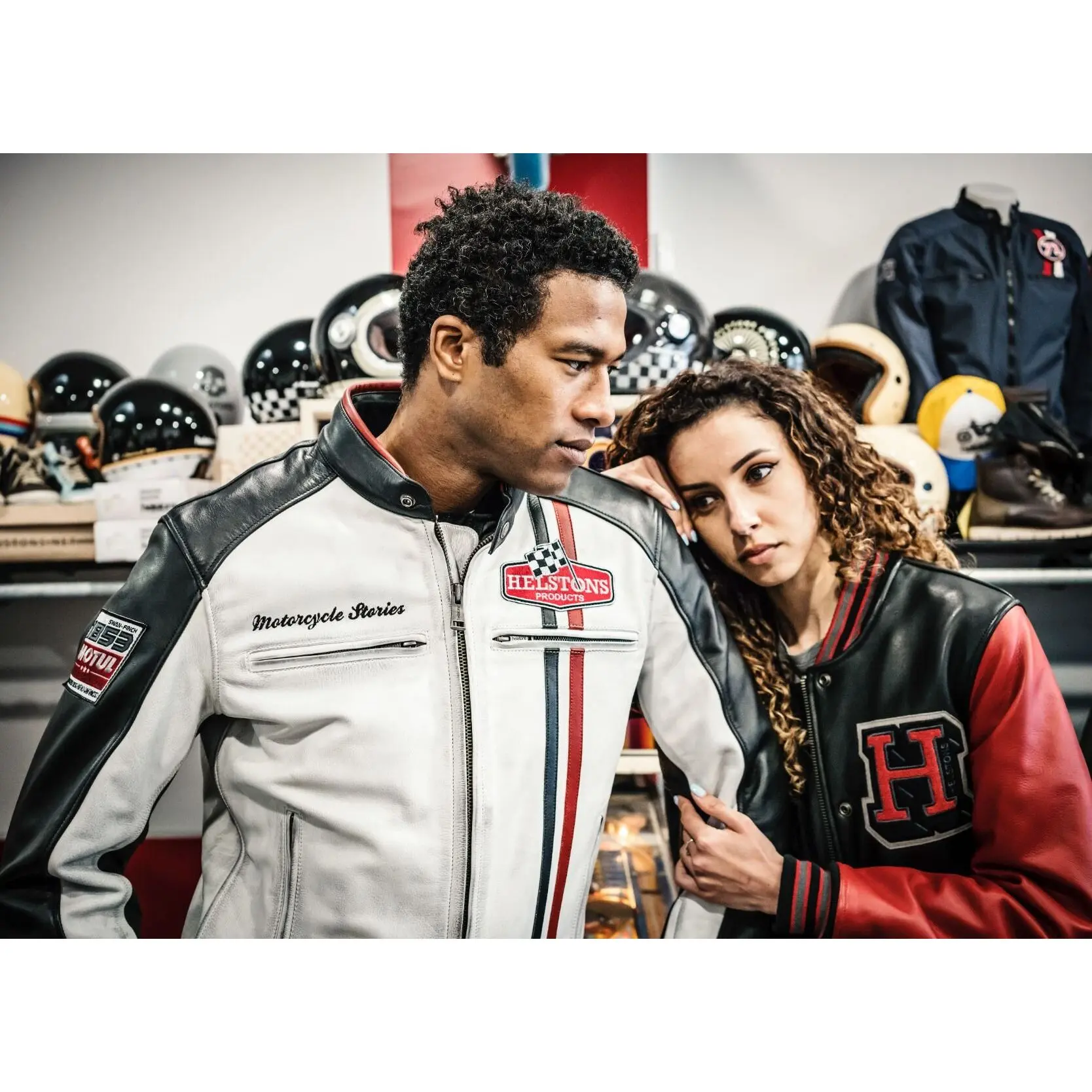 Motorcycle leather jacket Helstons Jay (Motul) | Sport is good