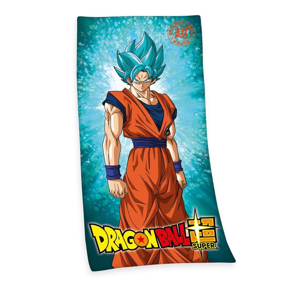 4006891933911 - Dragonball Z - Dragonball Super Badetuch Son-Goku bunt bedruckt 100 % Baumwolle Velourqualität ca 75 x 150 cm