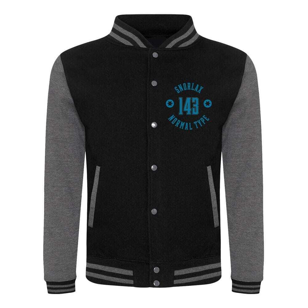 5056599706101 - Snorlax Collegejacke schwarz grau meliert