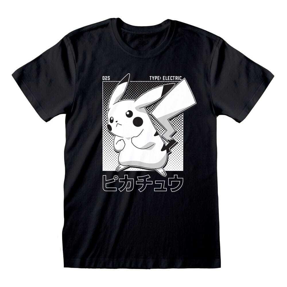 5056688555092 - T-Shirt Pokemon Halftone Pikachu