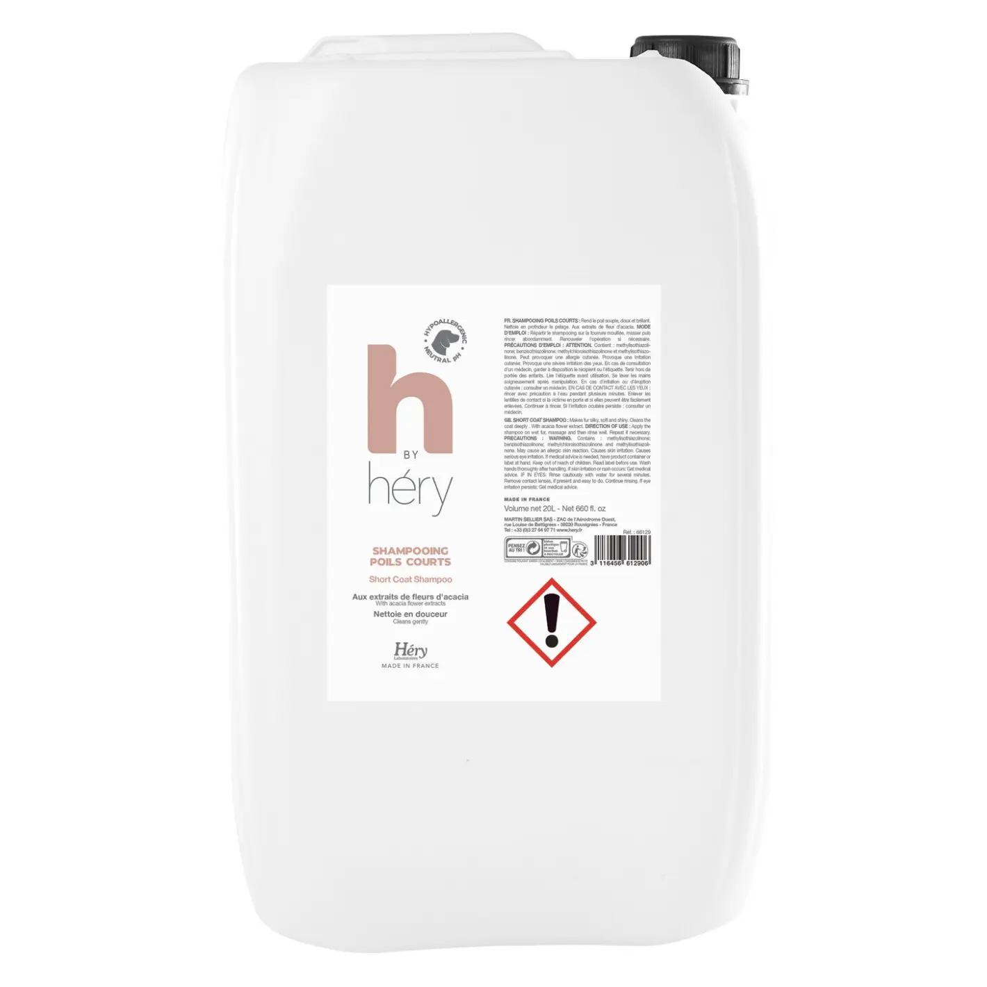 Shampoing pour chien poils courts Héry