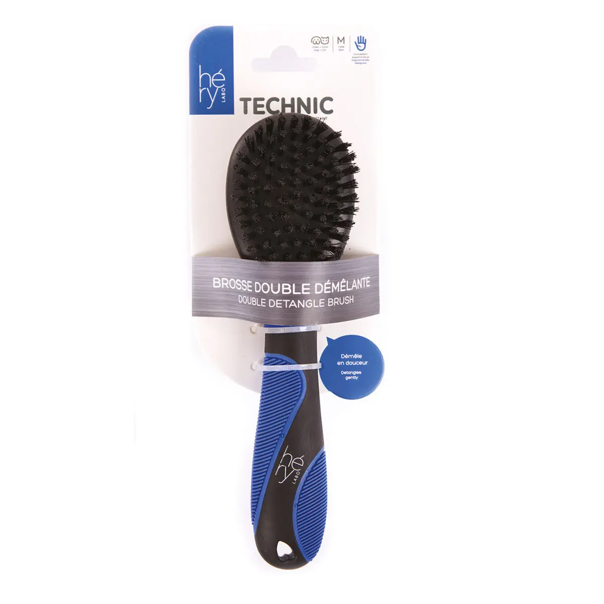 Héry Noir Double Detangling Brush For Dogs And Cats