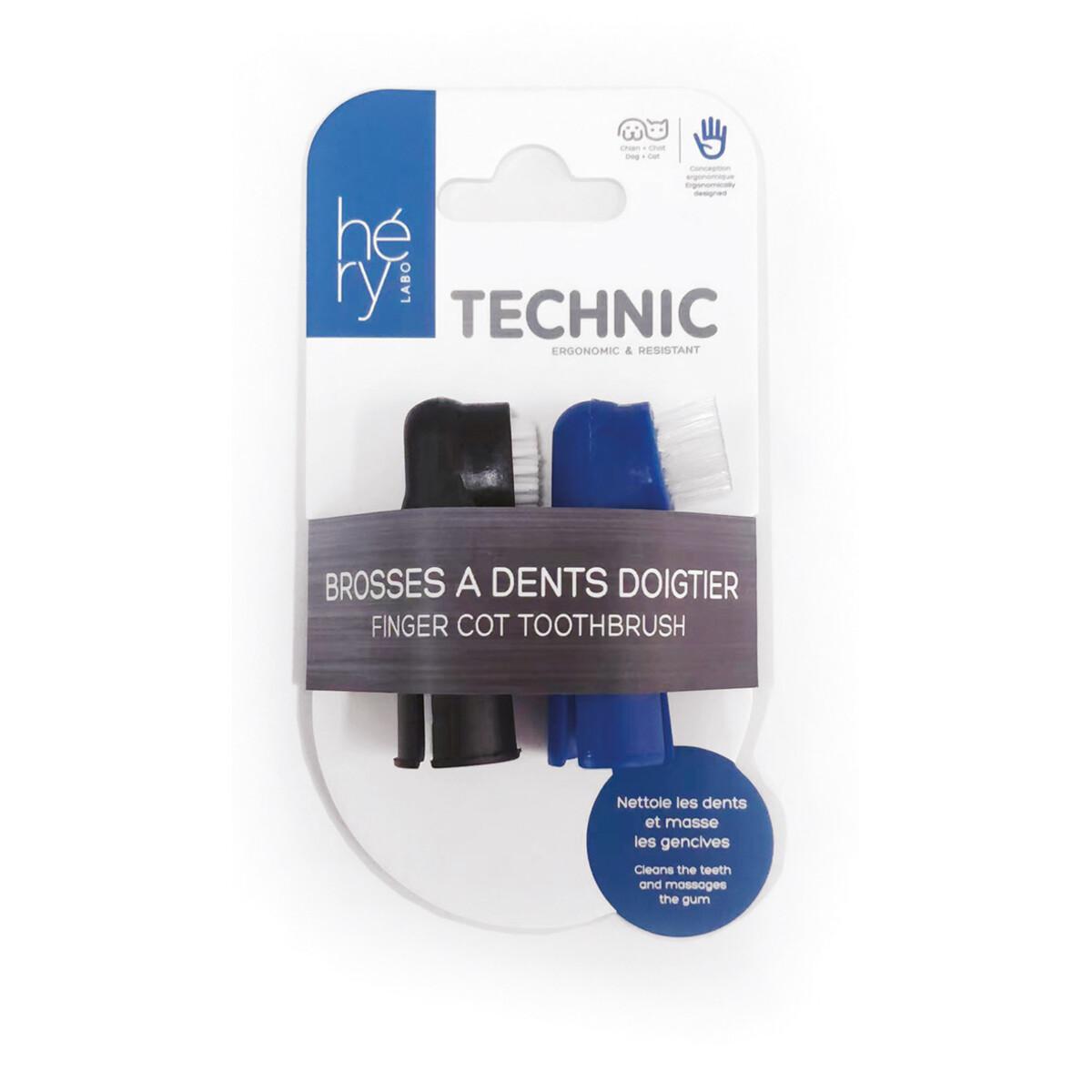 Meilleurs prix pour Brosse pour chien et chat à dents doigter Héry (x2)