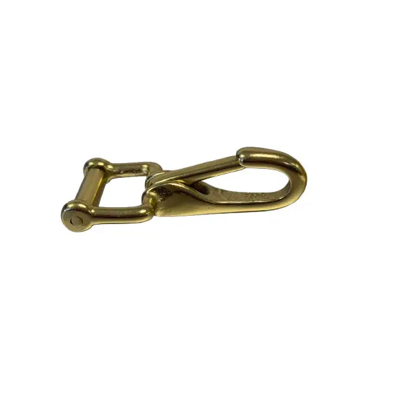 Comparer les prix de Mousqueton pour cheval acier plaqué laiton HFI Spring Snap