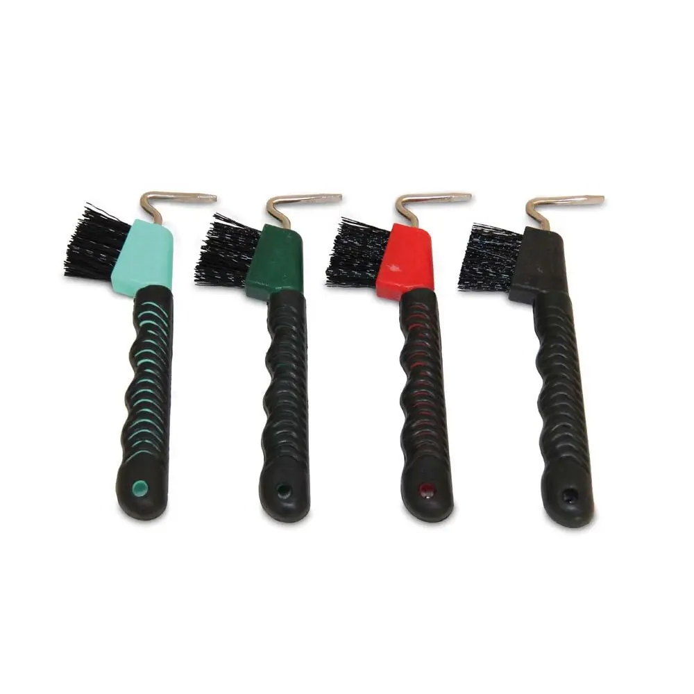 Hfi Vert Horse Hoof Pick With Anti-Slip Brush