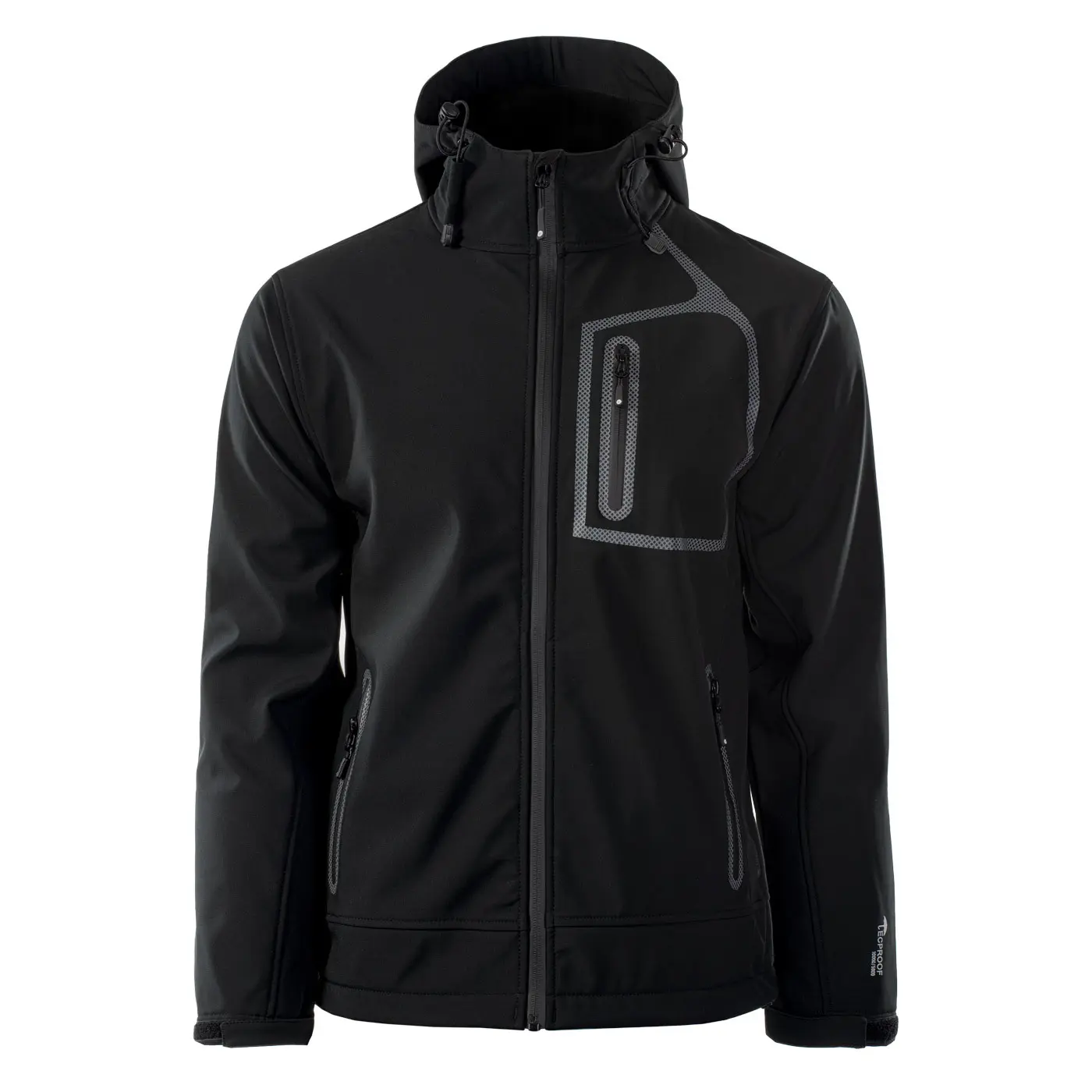 Hi-Tec Men's Noir Softshell Hooded Jacket Prince Ii