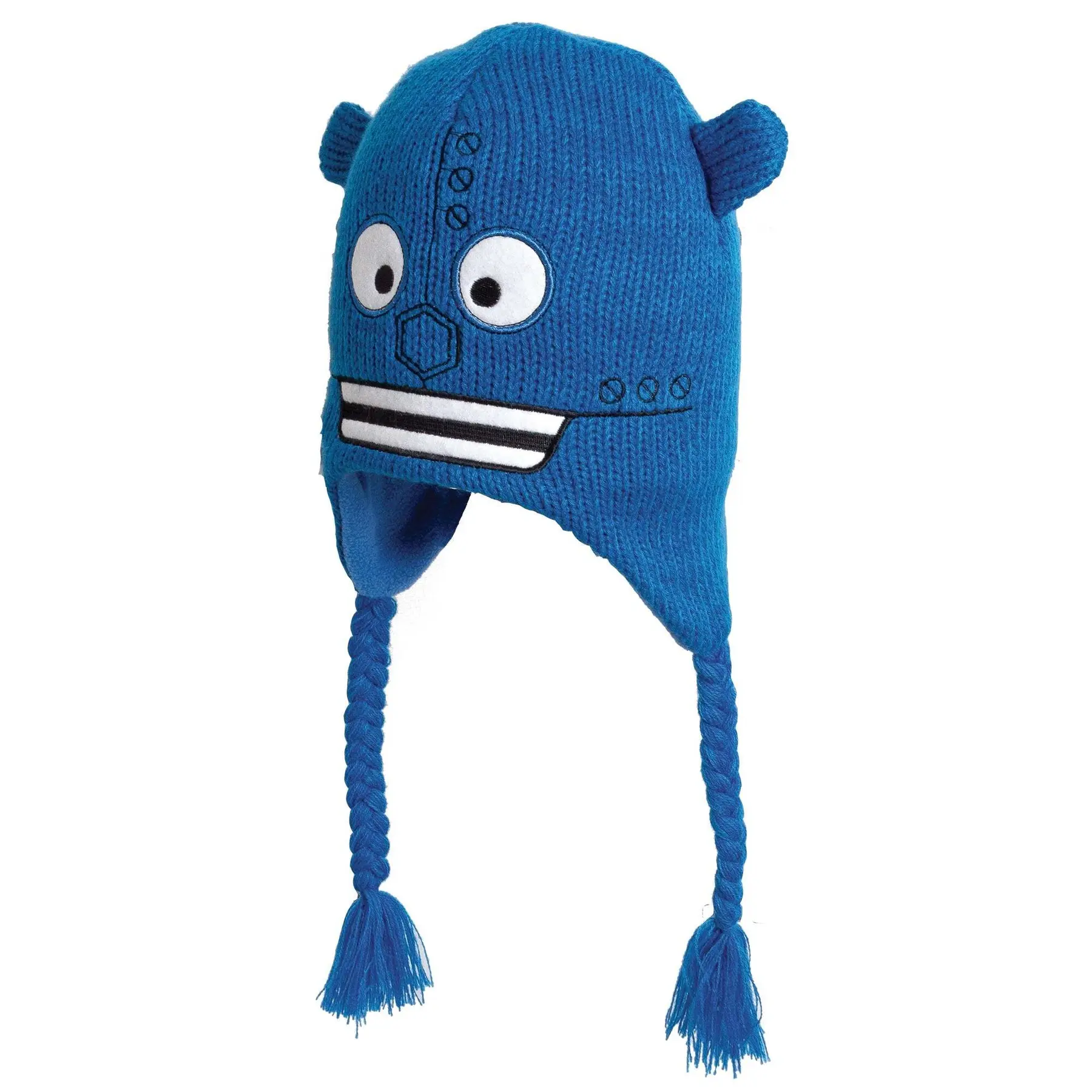 Highlander Unisex Kids Bleu Beanie Robot