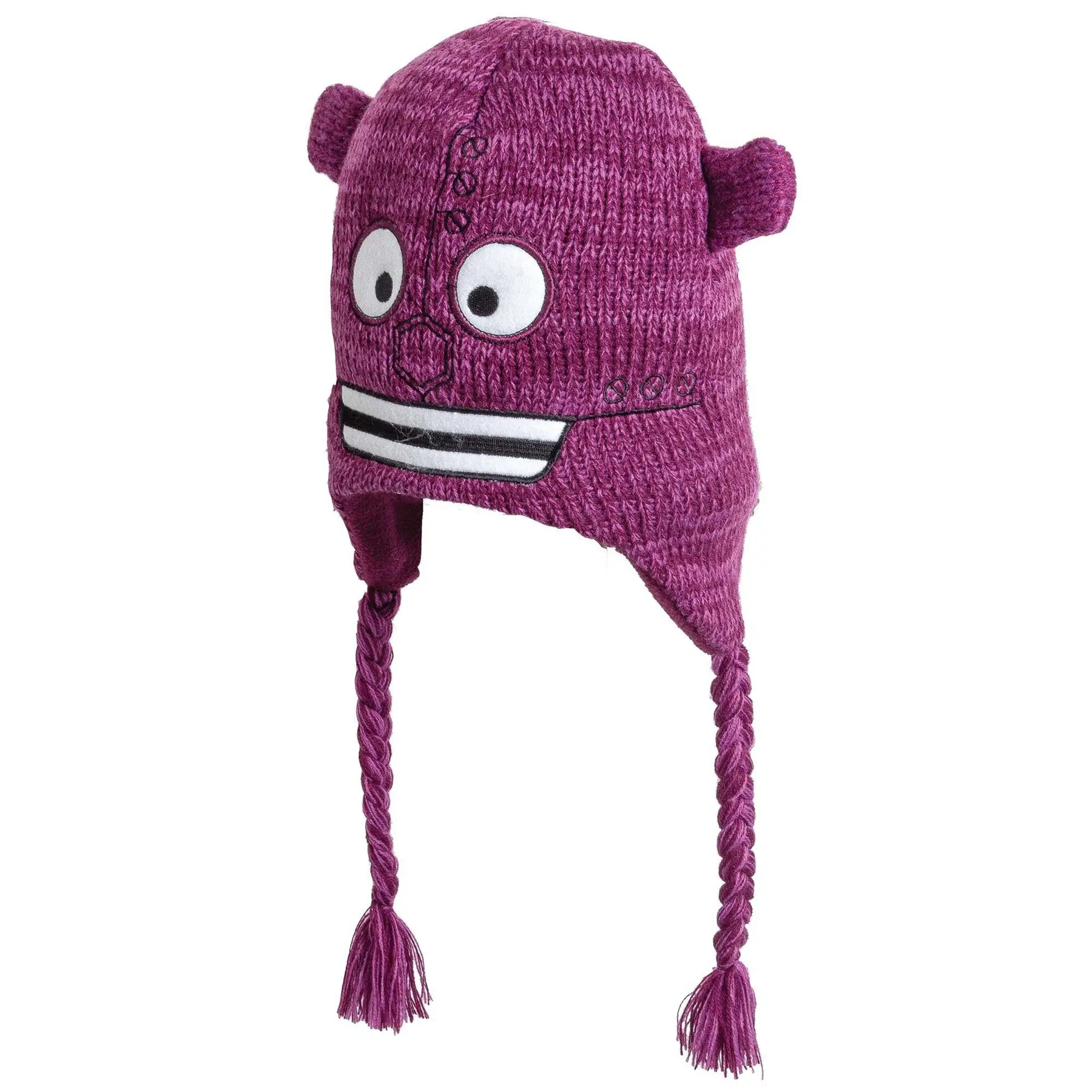 Highlander Unisex Kids Violet Beanie Robot