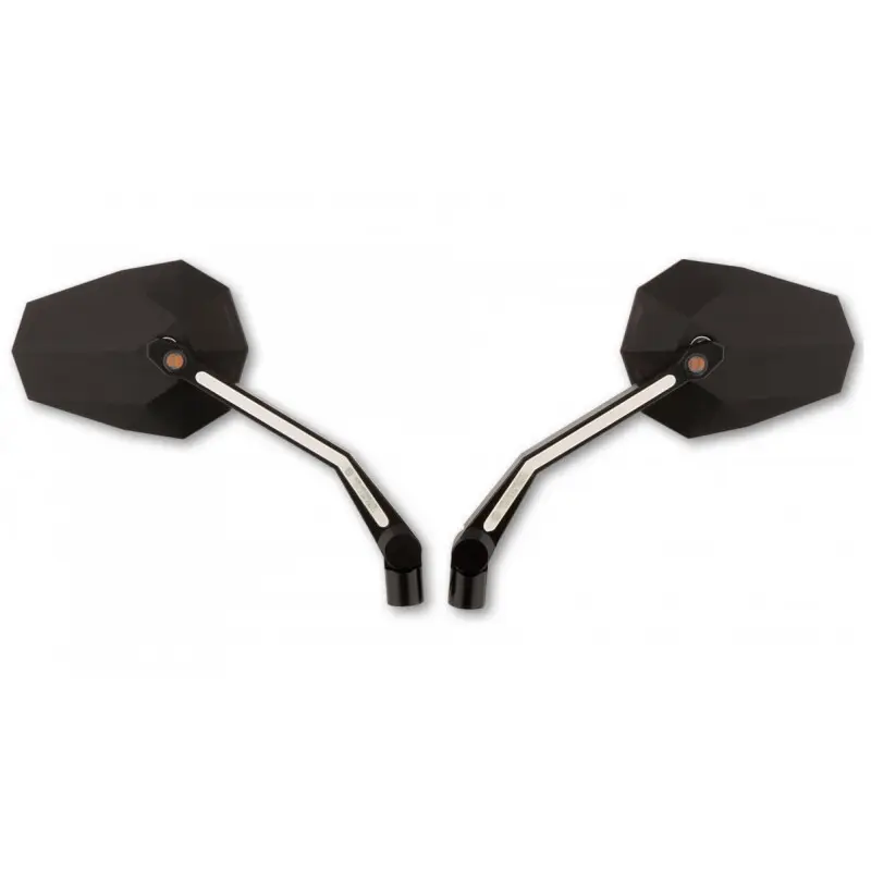 Spiegelpaar mit Led-Anzeige und Nachtlicht Highsider Stealth -X4