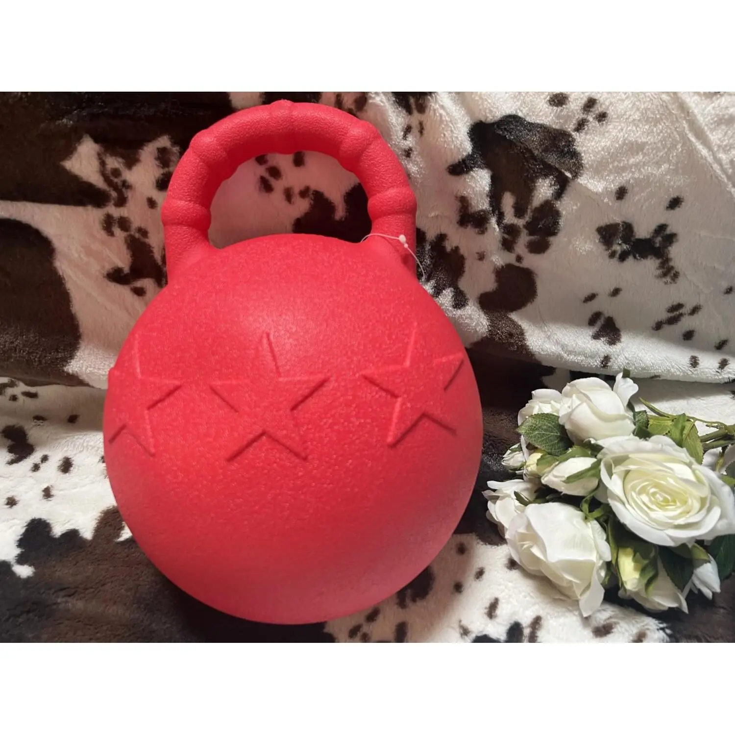 Hippotonic Rouge Ball With Handle For Horses