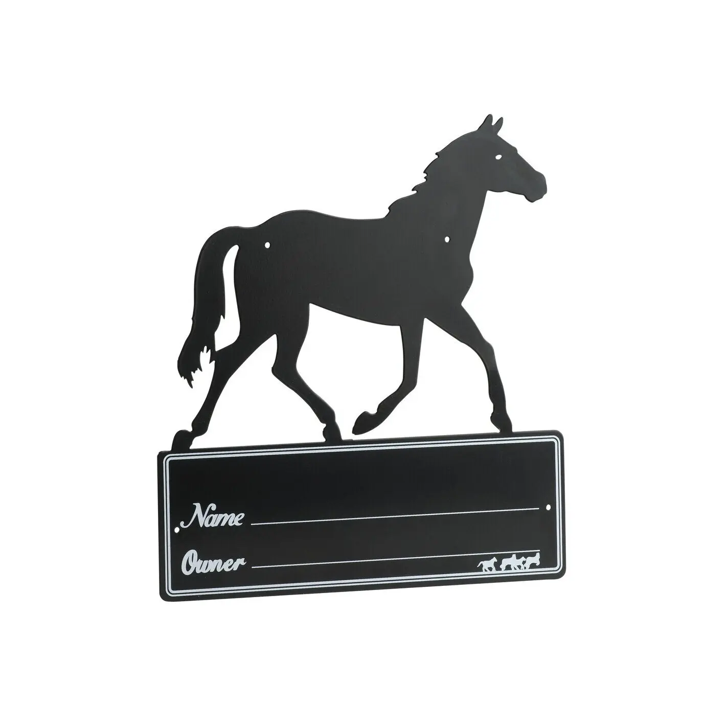 Meilleurs prix pour Plaque de box en silhouette de cheval Hippotonic