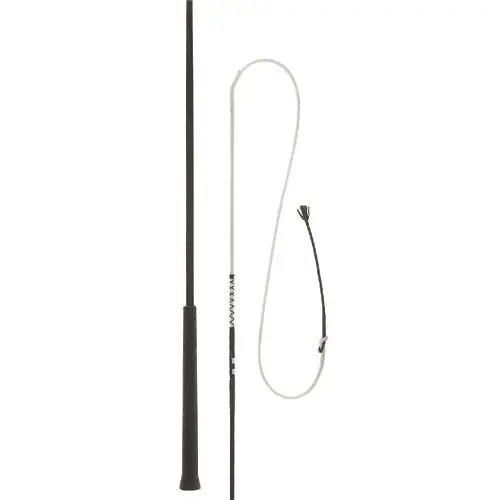 Fouet nylon et fibre avec poignée en plastique et courte sangle Hispano Hipica