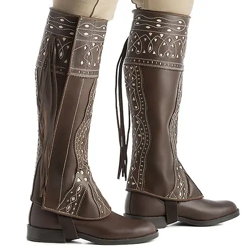 Meilleurs prix pour Mini-chaps en cuir avec velcro Hispano Hipica