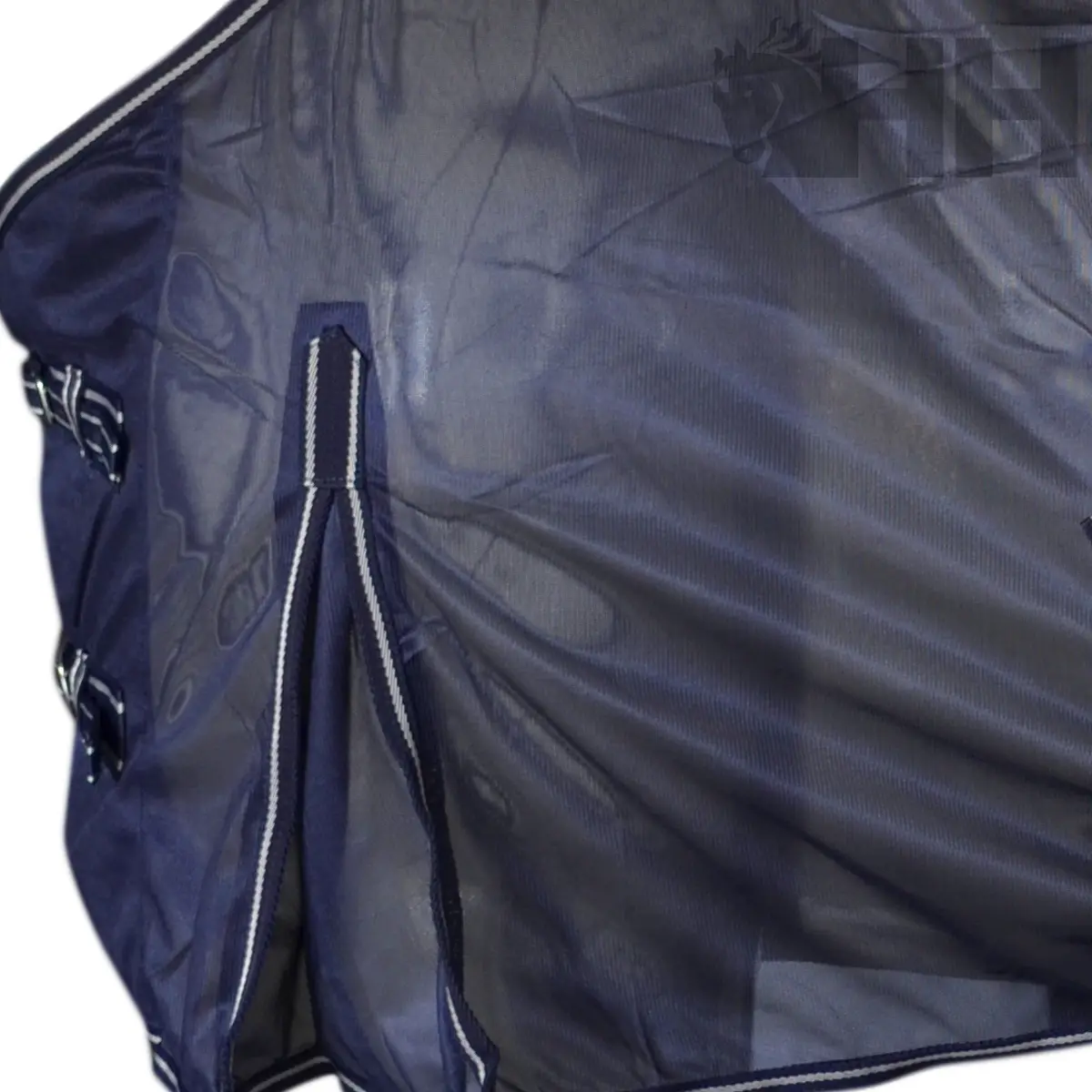 Comparer les prix de Couverture anti-mouches pour cheval bretelles Hispano Hipica Cora