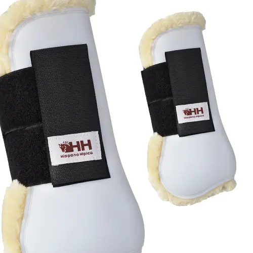 Comparer les prix de Protège-tendons antérieurs pour cheval en peau de mouton Hispano Hipica