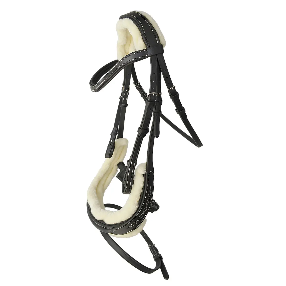 Comparer les prix de Bride équitation anglaise avec rênes en toile Hispano Hipica Jade