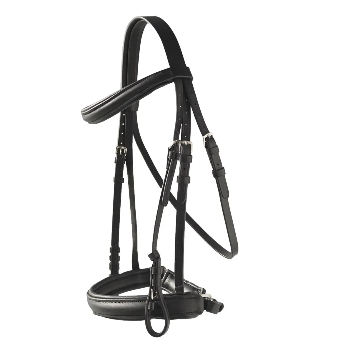 Comparer les prix de Bride équitation anglaise double rênes Hispano Hipica Mimas