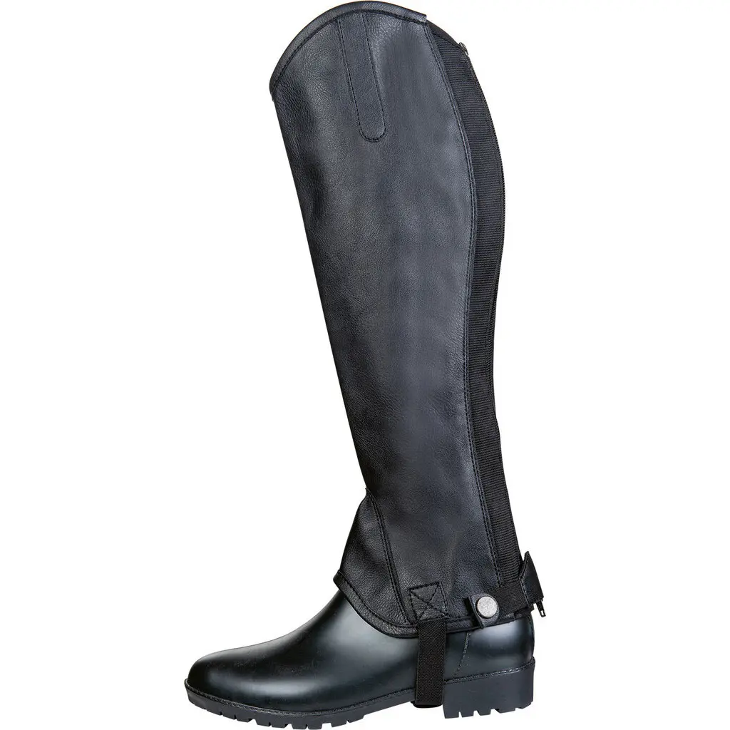 Mini-chaps en cuir HKM Elastic Plain