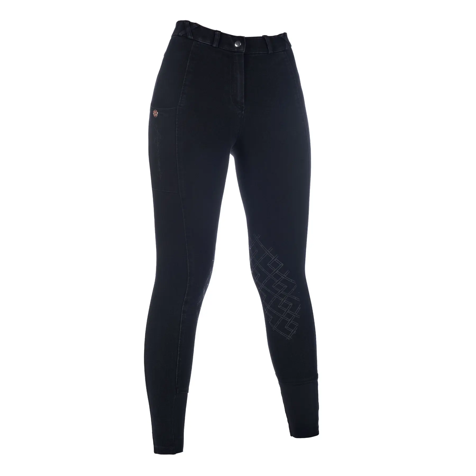 Pantalon équitation full grip femme HKM Harbour Island Denim