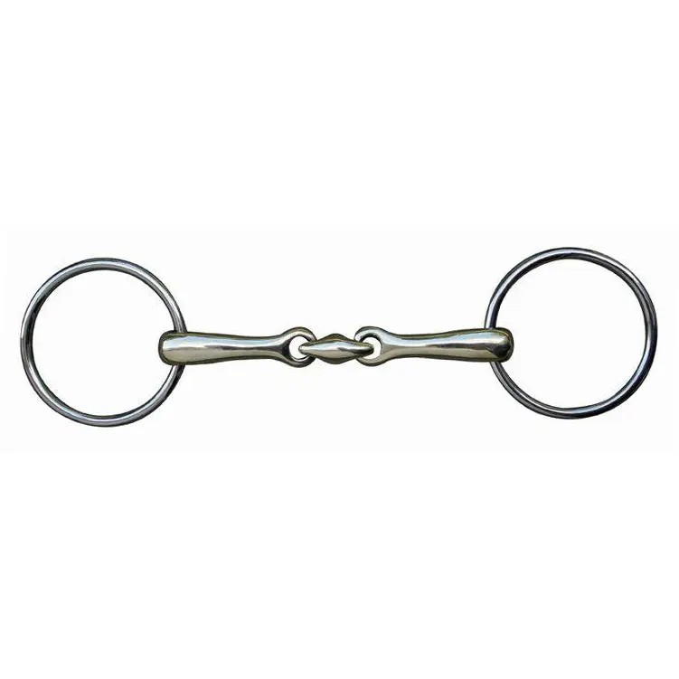 Mors double brisures pour cheval HKM Edelstahl 20 mm