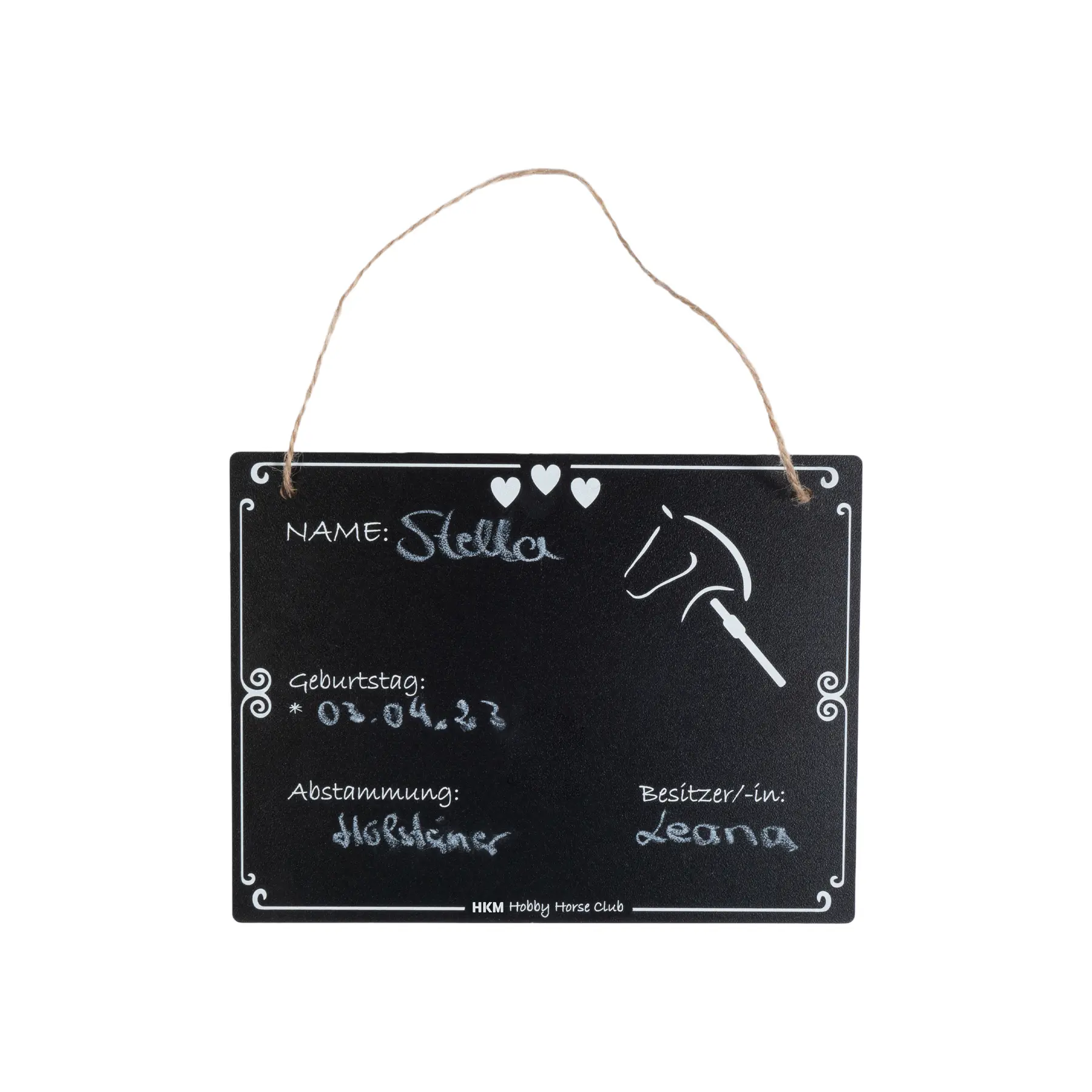 Plaque d'écurie pour hobby Horse HKM Kids