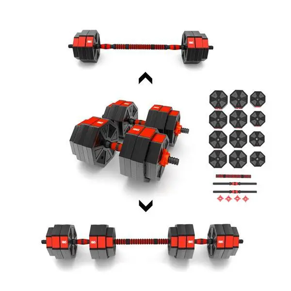 Hms Unisex Noir Barbell And Dumbbell Set Sgc30
